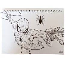Pókember World of Webs A/4 spirál vázlatfüzet 40 lapos matricával