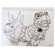 Pókember Spidey Dino-Webs A/4 spirál vázlatfüzet 40 lapos matricával