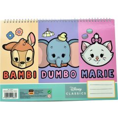   Disney Classics Animals A/4 spirál vázlatfüzet 40 lapos matricával