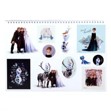 Disney Jégvarázs Heart A/4 spirál vázlatfüzet 40 lapos matricával