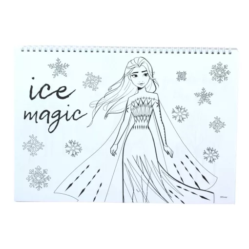 Disney Jégvarázs Heart A/4 spirál vázlatfüzet 40 lapos matricával