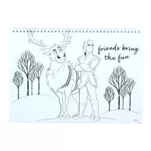 Disney Jégvarázs Heart A/4 spirál vázlatfüzet 40 lapos matricával