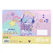Disney Lilo és Stitch, A csillagkutya Blast A/4 spirál vázlatfüzet 40 lapos matricával