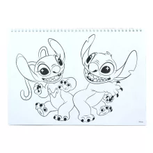 Disney Lilo és Stitch, A csillagkutya Blast A/4 spirál vázlatfüzet 40 lapos matricával