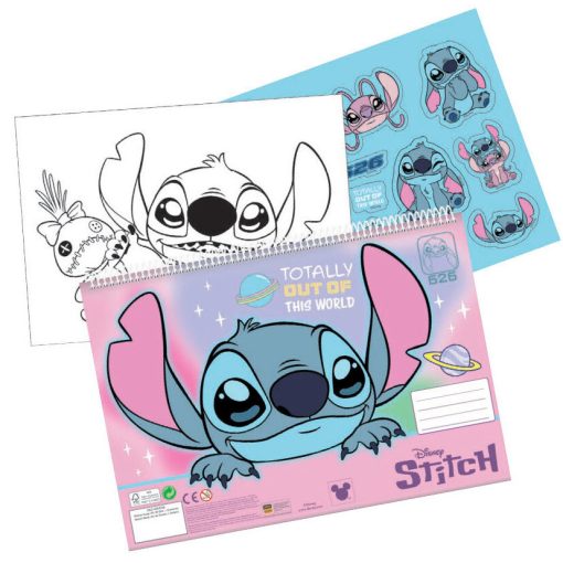 Disney Lilo és Stitch, A csillagkutya Universe A/4 spirál vázlatfüzet 40 lapos matricával