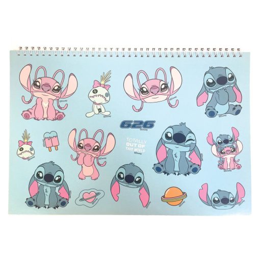 Disney Lilo és Stitch, A csillagkutya Universe A/4 spirál vázlatfüzet 40 lapos matricával