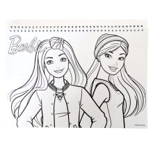 Barbie Paints A/4 spirál vázlatfüzet 40 lapos matricával