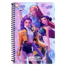 K-pop Démonvadászok Warrior Trio B/5 vonalas spirál füzet 70 lapos