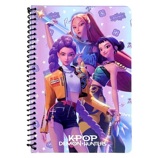K-pop Démonvadászok Warrior Trio B/5 vonalas spirál füzet 70 lapos