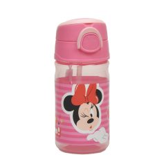   Disney Minnie Wink műanyag szívószálas kulacs akasztóval 350 ml