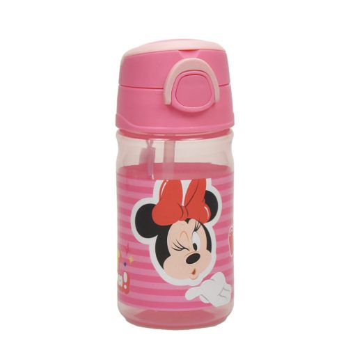 Disney Minnie Wink műanyag szívószálas kulacs akasztóval 350 ml