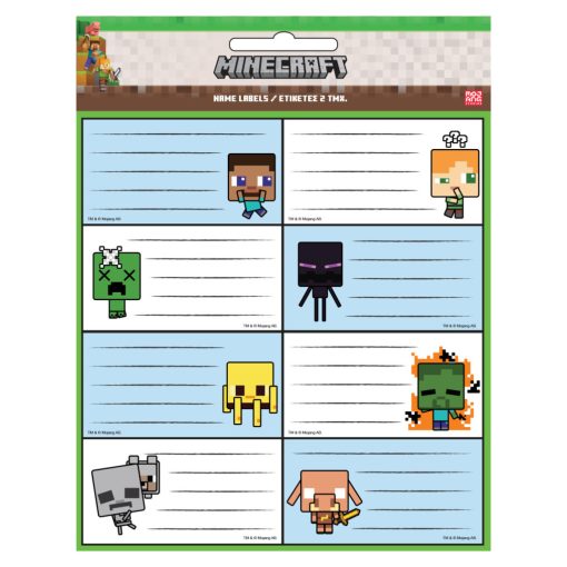 Minecraft Creepers Need Hugs füzetcímke 16 db-os