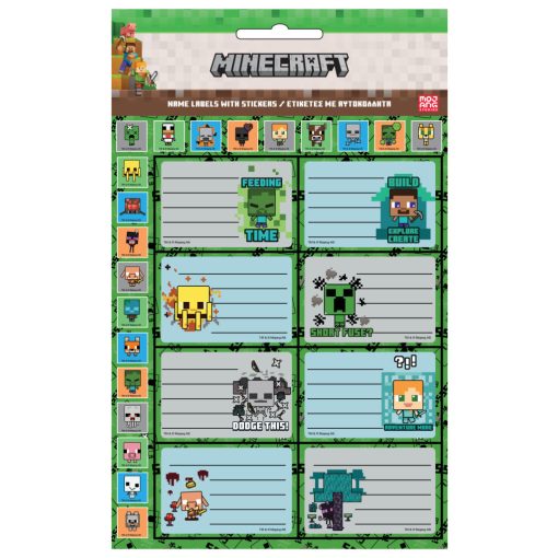 Minecraft Creepers Need Hugs füzetcímke matricával 16 db-os