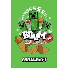 Minecraft Boom Creeper szuper puha polár takaró 100x150cm