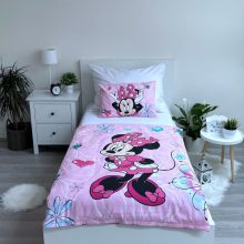 Disney Minnie Flowers gyerek, ovis ágyneműhuzat 100×135cm, 40×60 cm
