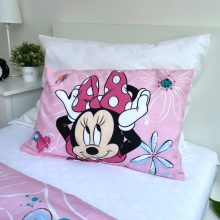 Disney Minnie Flowers gyerek, ovis ágyneműhuzat 100×135cm, 40×60 cm