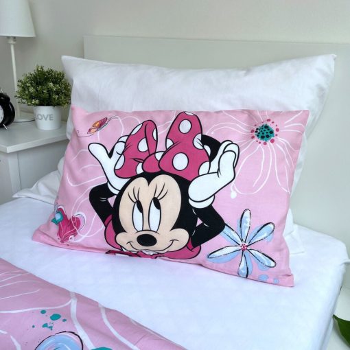 Disney Minnie Flowers gyerek, ovis ágyneműhuzat 100×135cm, 40×60 cm
