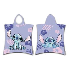   Disney Lilo és Stitch, A csillagkutya Purple strand törölköző poncsó 50x115 cm