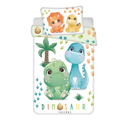 Dinoszaurusz Friends gyerek, ovis ágyneműhuzat 100×135cm, 40×60 cm
