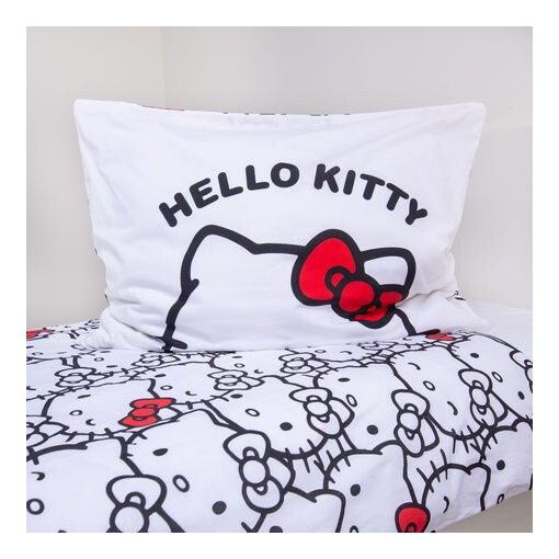 Hello Kitty White ágyneműhuzat 140×200cm, 70×90 cm