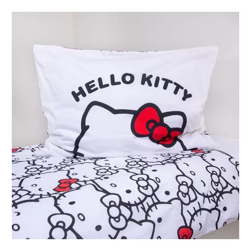 Hello Kitty White ágyneműhuzat 140×200cm, 70×90 cm
