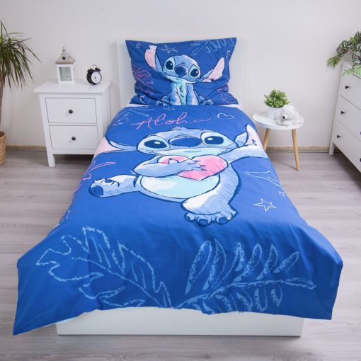 Disney Lilo és Stitch, A csillagkutya Aloha Blue ágyneműhuzat 140×200cm, 70×90 cm