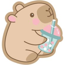 Kapibara Drink formapárna, díszpárna 35x33 cm