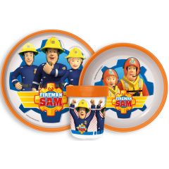   Sam a tűzoltó Rescue Mission csúszásmentes étkészlet, micro műanyag szett
