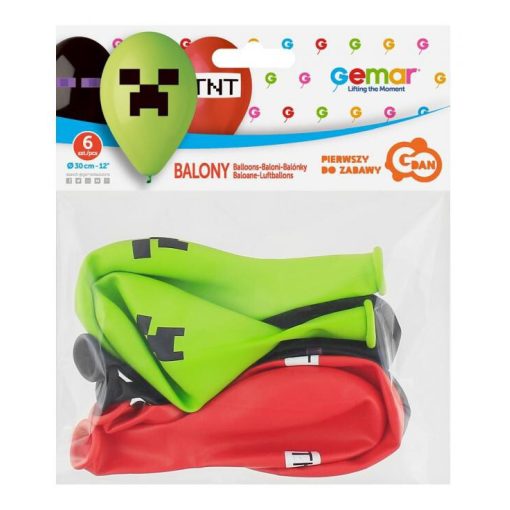 TNT Party léggömb, lufi 6 db-os 12 inch (30 cm)