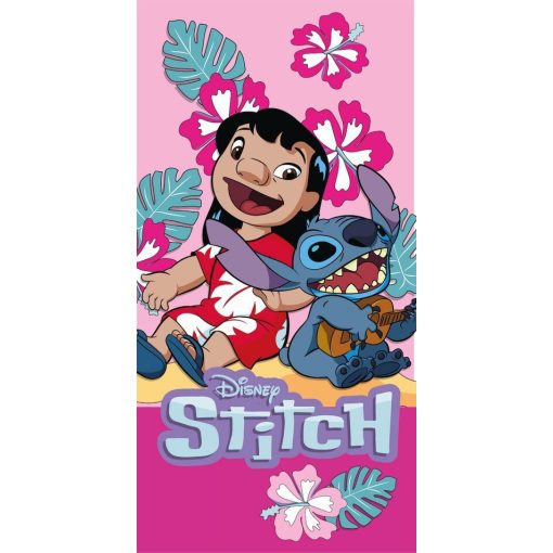 Disney Lilo és Stitch, A csillagkutya Ukulele Time fürdőlepedő, strand törölköző 70x140 cm (Fast Dry)