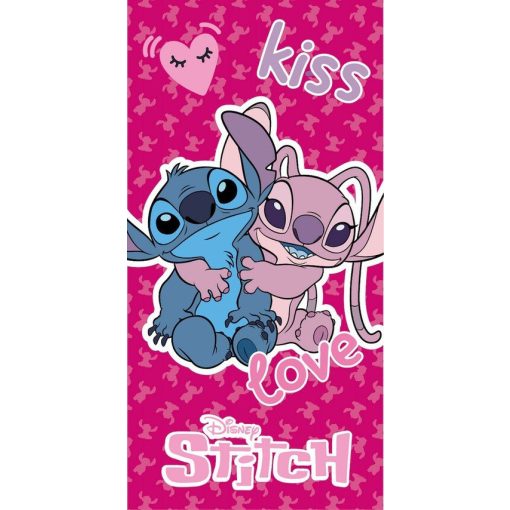 Disney Lilo és Stitch, A csillagkutya Kiss, Love fürdőlepedő, strand törölköző 70x140 cm (Fast Dry)