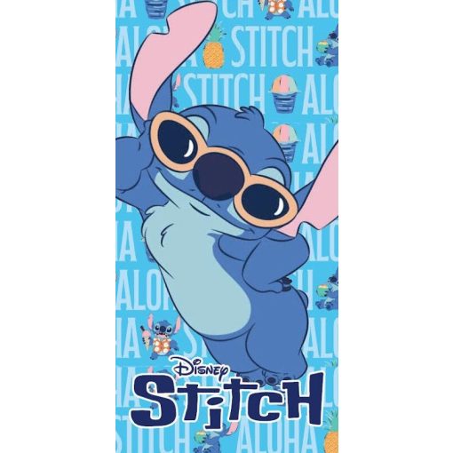 Disney Lilo és Stitch, A csillagkutya Cool Aloha fürdőlepedő, strand törölköző 70x140 cm (Fast Dry)