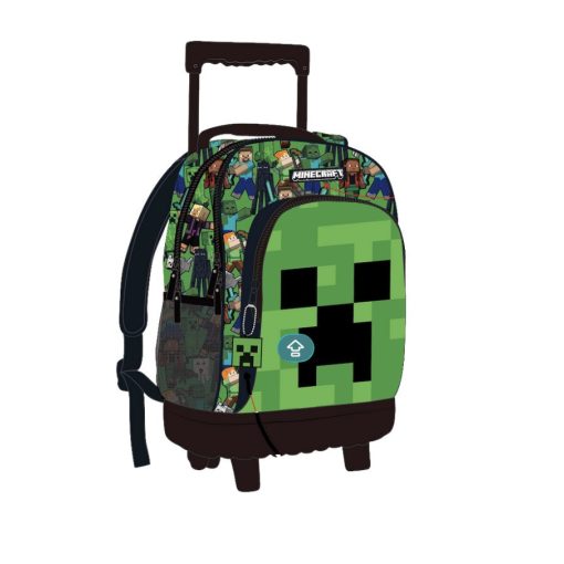 Minecraft Face prémium gurulós iskolatáska, táska 44 cm
