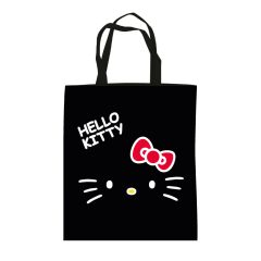 Hello Kitty Black vászontáska, bevásárlótáska 44 cm