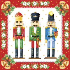   Karácsonyi Watercolour Nutcrackers szalvéta 20 db-os 33x33 cm