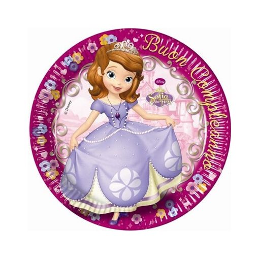 Disney Szófia First papírtányér 8 db-os 23 cm