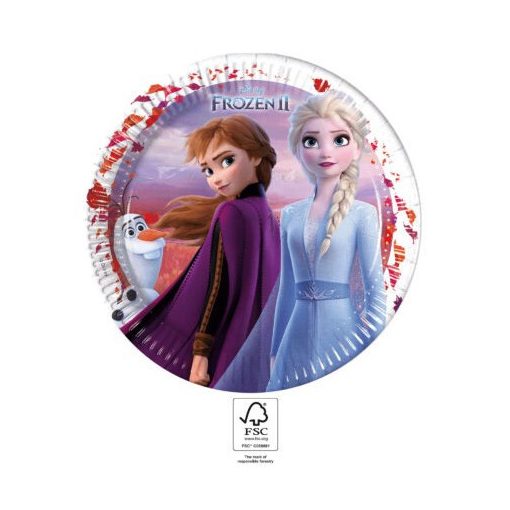 Disney Jégvarázs Leaf papírtányér 8 db-os 23 cm FSC