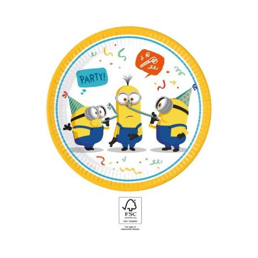 Minyonok The Rise of Gru papírtányér 8 db-os 23 cm FSC