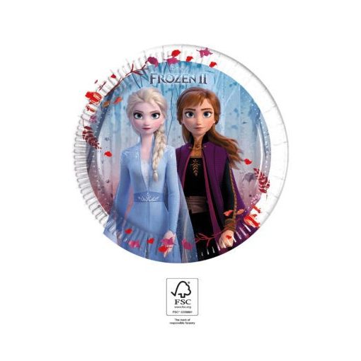 Disney Jégvarázs Leaf papírtányér 8 db-os 20 cm FSC