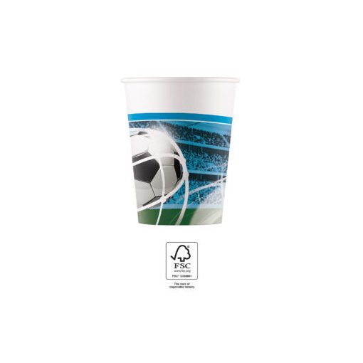 Focis Soccer Fans papír pohár 8 db-os 200 ml FSC