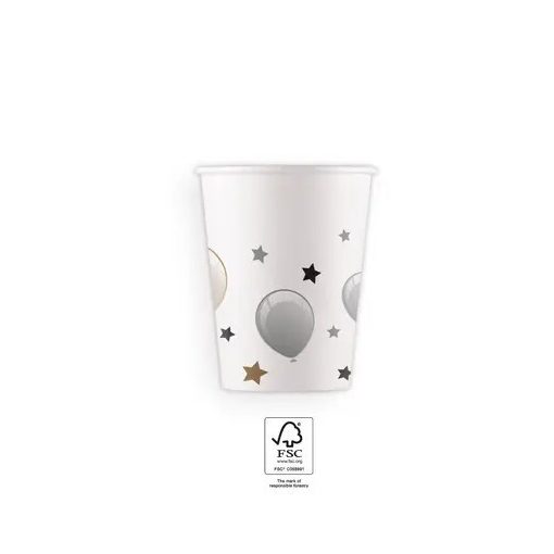 Happy Birthday Milestone papír pohár 8 db-os 200 ml FSC