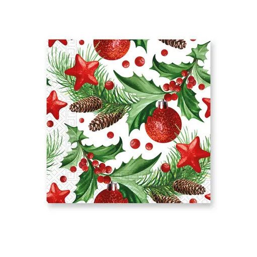 Karácsonyi Pinecones szalvéta 20 db-os 33x33 cm