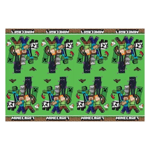 Minecraft Green műanyag asztalterítő 120x180 cm