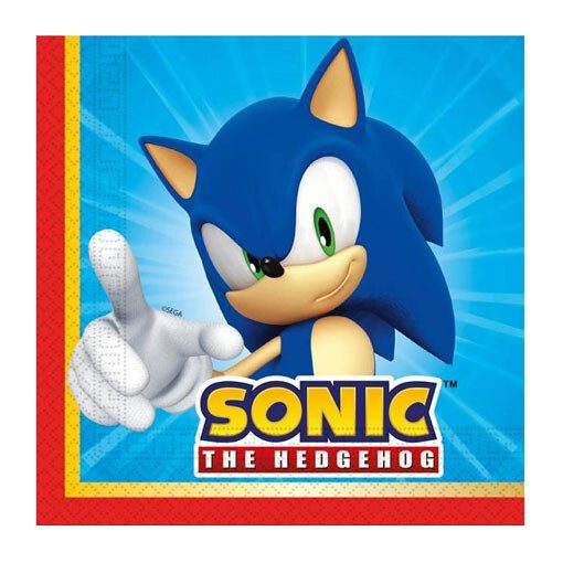 Sonic a sündisznó Sega szalvéta 20 db-os 33x33 cm FSC