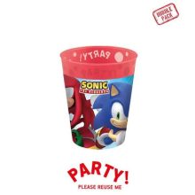 Sonic a sündisznó Sega micro prémium műanyag pohár szett 4 db-os 250 ml