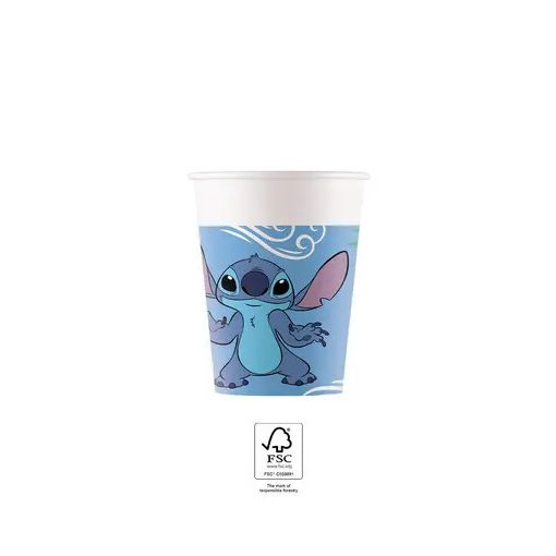 Disney Lilo és Stitch, A csillagkutya Angel papír pohár 8 db-os 200 ml FSC
