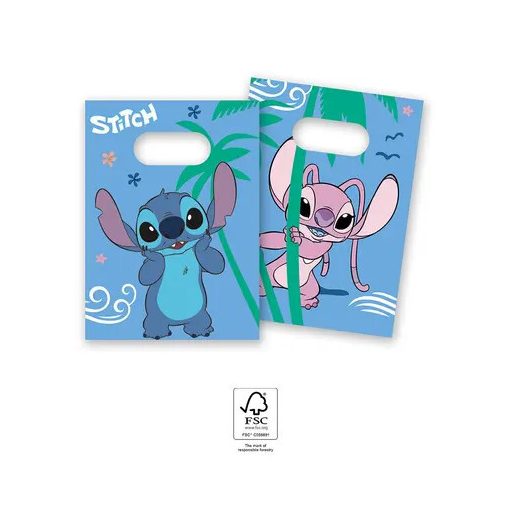 Disney Lilo és Stitch, A csillagkutya Angel papír ajándéktasak, ajándékzacskó 4 db-os