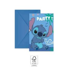 Disney Lilo és Stitch, A csillagkutya Angel party meghívó 6 db-os FSC