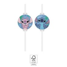 Disney Lilo és Stitch, A csillagkutya Angel papír szívószál, 4 db-os szett FSC