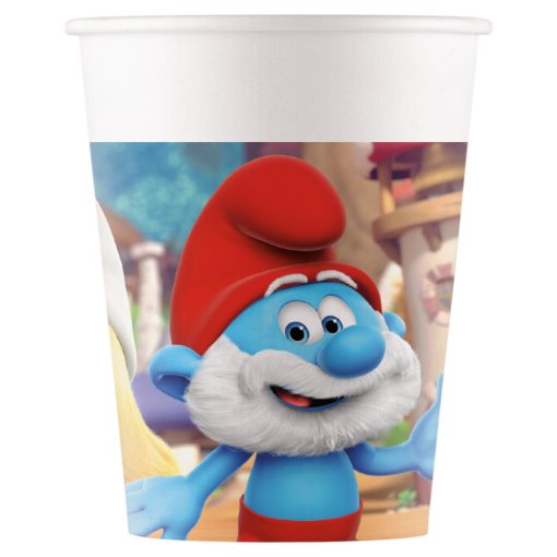 Hupikék törpikék Joyful papír pohár 8 db-os 200 ml FSC